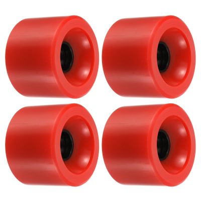 PATIKIL 70mm 78A Longboard Wheel Soft, 4 Pack Cruiser Wheels Street Wheels for Skateboards Skateboard Wheel Replacement PU, Red