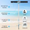 BALAVA 18" Sand Anchor,Shallow Water Sand Anchor with Ground Anchor Screw Auger,316 Stainless Steel Boat Sand Anchor with Removable Handle,for Boats, Jet Skis, PWCs, Pontoon,Include Bungee Line view 4