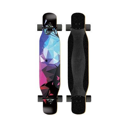 47 Inches Skateboard Longboard Drop Through Long Boards, Skateboard 7 Layer Maple Wood Skate Board Deck Long Board Cruiser for Kids Adults, Beginners Boys Girls Teens (Color : D)