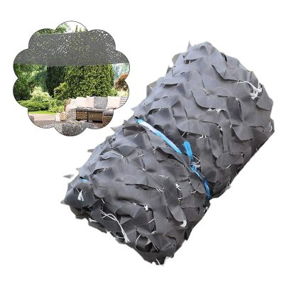 Camouflage Netting, Military Hunting Camo Net, Shade Netting for Garden Sunblock Camping, Grey Reinforced Camouflage Net, 1.5/2/4/6/8/10m,9x11m(29.5 * 36ft)