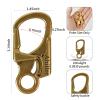 Ahiller Carabiner Clip, Double Anti-Misopening Locking Design, 3" Zinc Alloy Heavy Keychain for Outdoor Camping Hiking, Key Ring Clip (Brass Copper-1P) view 3