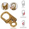 Ahiller Carabiner Clip, Double Anti-Misopening Locking Design, 3" Zinc Alloy Heavy Keychain for Outdoor Camping Hiking, Key Ring Clip (Brass Copper-1P) view 4
