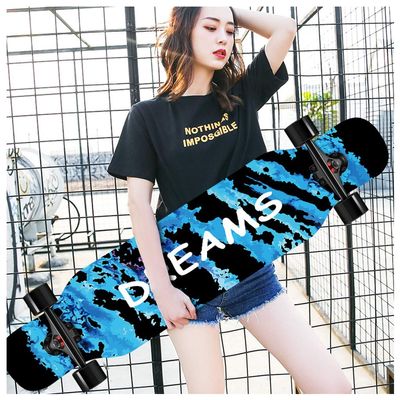 42 Inches Long Boards Skateboard for Girls Boys, Skateboards Premium Longboard Skateboard for Cruising Freestyle Downhill Dancing Skate Board Cruiser for Teens Adults Beginners ( Color : Style F )