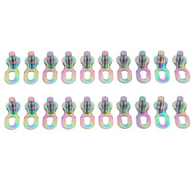 HERCHR 10 Pairs Bicycle Missing Link 8 Speed Chain Reusable Bicycle Chain Link Connector Steel Cycling Bike Chain Link