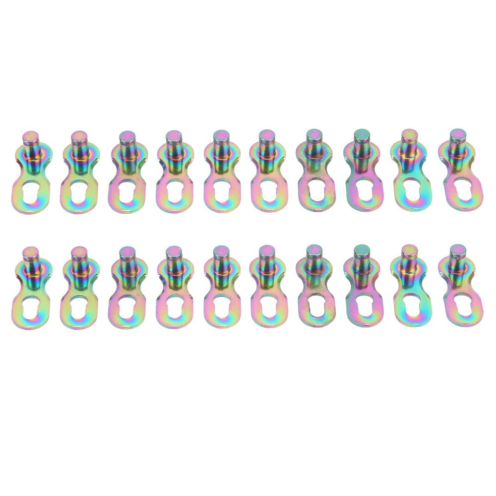 HERCHR 10 Pairs Bicycle Missing Link 8 Speed Chain Reusable Bicycle Chain Link Connector Steel Cycling Bike Chain Link