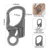 Ahiller Carabiner Clip, Double Anti-Misopening Locking Design, 3" Zinc Alloy Heavy Keychain for Outdoor Camping Hiking, Key Ring Clip (Deep Alloy-1P) view 3
