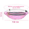 Fanny Pack Holographic with Heart Sunglasses,Waterproof Adjustable Belts Crossbody Waist Bag for Women Men Daily Wear, Bachelor Party (Peach pink) view 3