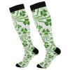 Wusikd St Shamrock Compression Socks for Women and Men Circulation Green Patrick Long Socks for Athletic Running 1 view 1