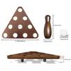 TORPSPORTS Tabletop Shuffleboard Bowling Pin Set Portable Shuffleboard Bowling Pin Game,Solid Wood Shuffleboard Bowling Curling Games- Easy Carry view 2