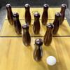 TORPSPORTS Tabletop Shuffleboard Bowling Pin Set Portable Shuffleboard Bowling Pin Game,Solid Wood Shuffleboard Bowling Curling Games- Easy Carry view 4