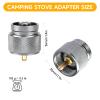 SAN LIKE 2 Pieces Camping Stove Adapter 0.2lb Propane Adapter Small Tank Input and Lindal Valve EN417 Output Gas Adapter Converter Outdoor Cylinder LPG Canister Convert view 3