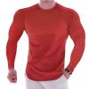 Men's Athletic Long Sleeve Compression Shirts Mens Base Layer Athletic Workout Shirt Compression Shirts Sport T Shirts(Red,XL) view 2