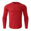 Men's Athletic Long Sleeve Compression Shirts Mens Base Layer Athletic Workout Shirt Compression Shirts Sport T Shirts(Red,XL) view 4