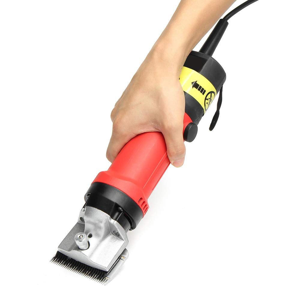 DNYSYSJ Electric Horse Clippers Livestock Grooming Kit,Cattle Hair Trimmer for Goat Pony and Large Thick Coat Animals,Professional Animal Scissors 6 Speeds,Farm Shearing Machine 350W