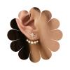 Erimberate Bohemian Daisy Flower Ear Jacket Earrings Gold Crystal Flower Studs Earrings Rhinestone Flower Earrings Two Ways Front Back Earrings Jewelry for Women view 1