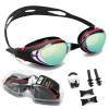 Body+ Nearsighted Swim Goggles, Polarized Swimming Goggles Anti-Fog, UV Protection, Dual Strap, Auto Buckle, Mirror/Non-Mirror Lens view 1