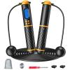 Smart Jump Rope, Multifun Speed Skipping Rope with Weight/Lap/Time/Calorie Counter Adjustable Digital Counting Jump Ropes for Home Gym, Cordless Jumping Rope for Men Women Kids view 1