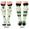 Wusikd Clover Leaves Compression Socks for Women and Men Circulation Patrick Long Socks for Athletic Running 1 view 2