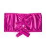 Agoky Women's Shiny Metallic Hollow Out Booty Shorts Low Rise Open Back Boxer Shorts Dance Bottoms Hot Pink Small view 3
