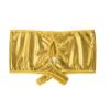 Agoky Women's Shiny Metallic Hollow Out Booty Shorts Low Rise Open Back Boxer Shorts Dance Bottoms Gold Small view 4