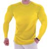 Men's Athletic Long Sleeve Compression Shirts Mens Base Layer Athletic Workout Shirt Compression Shirts Sport T Shirts(Yellow#02,M) view 2