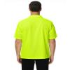Men's Short Sleeve Pocket Polo Shirts Quarter-Zip Casual Dry Fit Moisture Wicking Performance Golf T-Shirts(Hi Viz Yellow,L) view 2