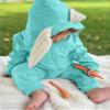 AGQT Baby Boys 1st Easter Outfit Halloween Bunny Costume Onesie Animal Jumpsuit Rabbit Ear Bodysuits One Piece Romper Hoodie Light Blue Size 6-12 Months view 4