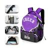 XOZOTY Purple Cheer Cheerleader Backpack Personalized Name Bag Bookbags Daypack for Kids Adult view 2