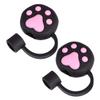 INOOMP 2pcs Cute Silicone Straw Tips Cover Creative Black Drinking Straw Plugs Adorable and Safe Silicone Protectors for Tumblers Great for Parties and Gatherings view 1