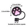 INOOMP 2pcs Cute Silicone Straw Tips Cover Creative Black Drinking Straw Plugs Adorable and Safe Silicone Protectors for Tumblers Great for Parties and Gatherings view 2