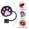 INOOMP 2pcs Cute Silicone Straw Tips Cover Creative Black Drinking Straw Plugs Adorable and Safe Silicone Protectors for Tumblers Great for Parties and Gatherings view 3