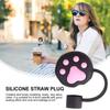 INOOMP 2pcs Cute Silicone Straw Tips Cover Creative Black Drinking Straw Plugs Adorable and Safe Silicone Protectors for Tumblers Great for Parties and Gatherings view 4