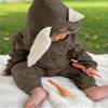 AGQT Baby Boys Bunny Costume 1st Easter Outfit Halloween Animal Costume One Piece Romper Rabbit Ear Bodysuits Hoodie Brown Size 18-24 Months view 4