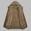 DGHM-JLMY Men Padded Cotton-Padded Jacket Casual Coat Hooded Warm Coat Heavyweight Winter Parka Jacket Thickened Winter Coat (Brown,Large) view 2