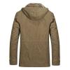 DGHM-JLMY Men Padded Cotton-Padded Jacket Casual Coat Hooded Warm Coat Heavyweight Winter Parka Jacket Thickened Winter Coat (Brown,Large) view 3