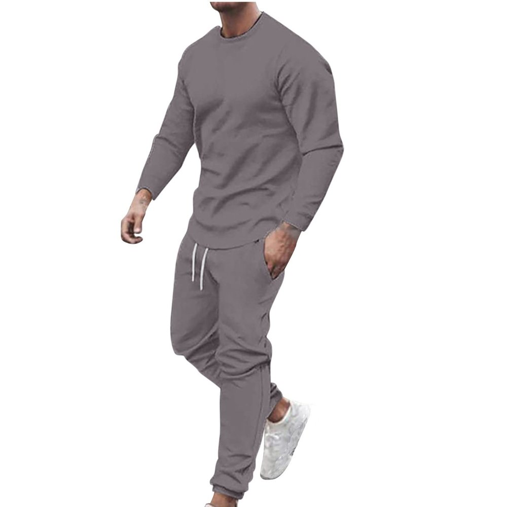 Men's 2 Pieces Outfits Sweatsuits Long Sleeve Basic Sweatshirts and Jogger Pants Set Casual Athletic Sports Tracksuits