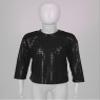 Agoky Kids Boys Girls Long Sleeve Shiny Sequin Dance Crop Top Diamond Children Gymnastic Performance Tee Shirts Black 2-3 Years view 3