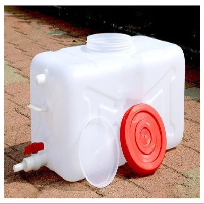 NAKAN Large Portable Plastic Water Storage Container, White Water Tank for Camping, Hiking, Outdoor Activities(Color:75L)