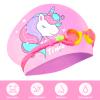 AuSletie Kids Swim Caps for Girls, Toddler Silicone Swimming Cap for Kids, Durable Comfortable Swimming Caps for Girls view 2
