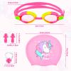 AuSletie Kids Swim Caps for Girls, Toddler Silicone Swimming Cap for Kids, Durable Comfortable Swimming Caps for Girls view 4