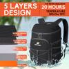 N NEVO RHINO Backpack Cooler, 54 Cans Insulated, Waterproof, Leakproof, Lightweight, Large Capacity, Multiple Pockets, Black view 2