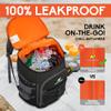 N NEVO RHINO Backpack Cooler, 54 Cans Insulated, Waterproof, Leakproof, Lightweight, Large Capacity, Multiple Pockets, Black view 3