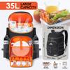 N NEVO RHINO Backpack Cooler, 54 Cans Insulated, Waterproof, Leakproof, Lightweight, Large Capacity, Multiple Pockets, Black view 4