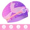 AuSletie Kids Swim Caps for Girls, Toddler Silicone Swimming Cap for Kids, Durable Comfortable Swimming Caps for Girls view 2
