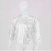 Agoky Kids Boys Girls Long Sleeve Shiny Sequin Dance Crop Top Diamond Children Gymnastic Performance Tee Shirts Silver 2-3 Years view 3