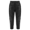 Freebily Kids Girls Boys Shiny Harem Pants Metallic Trouses High Waist Hip Hop Jazz Dancing Performance Radish Pants Black 7-8 Years view 1