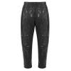 Freebily Kids Girls Boys Shiny Harem Pants Metallic Trouses High Waist Hip Hop Jazz Dancing Performance Radish Pants Black 7-8 Years view 2