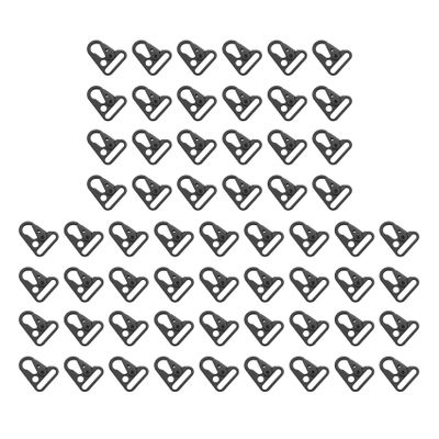 Frobea 60 Pieces Enlarged Mouth Clip Clasp Olecranon for Snap Hooks Outdoor Bag Black Color
