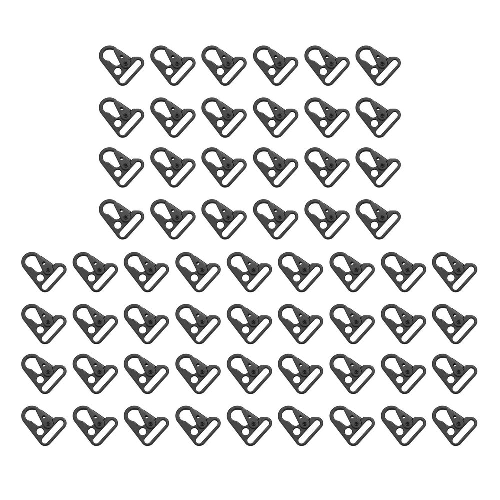 Frobea 60 Pieces Enlarged Mouth Clip Clasp Olecranon for Snap Hooks Outdoor Bag Black Color