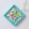 12PCS 3D Floating Frame Display Stand, Jewelry Box, Gift Box, Ornament Organizer, Small Travel Jewelry Box, PE Film Anti-Oxidation, Suspended Display Box Stackable (3.54*3.54Type 4) view 2